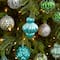 12ct. 4" Green & Silver Shatterproof Luxe Ornament Set